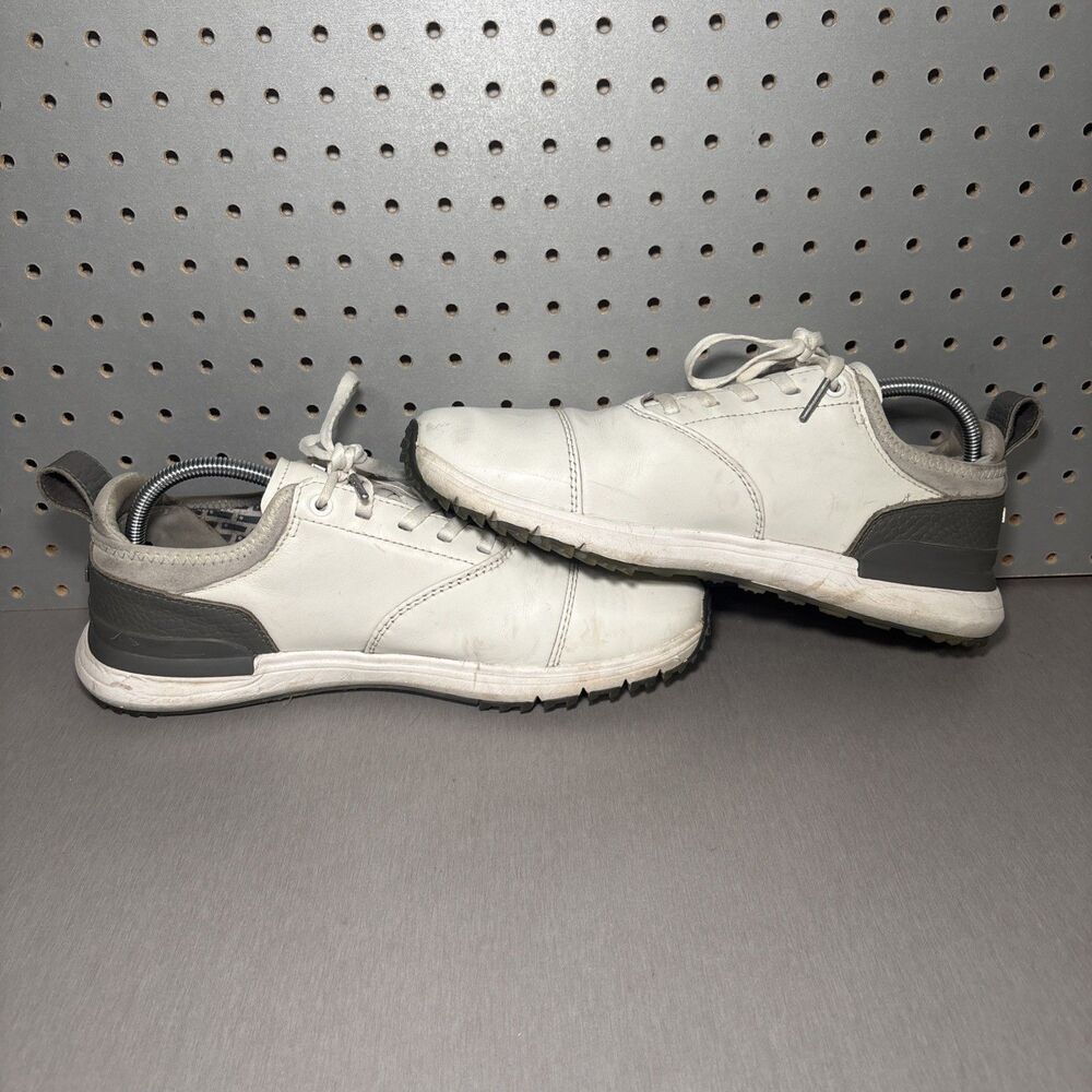 True Linkswear Lux Pro Tour Golf Shoes Mens Sz 11 White Gray Leather Spikeless - Picture 7 of 14